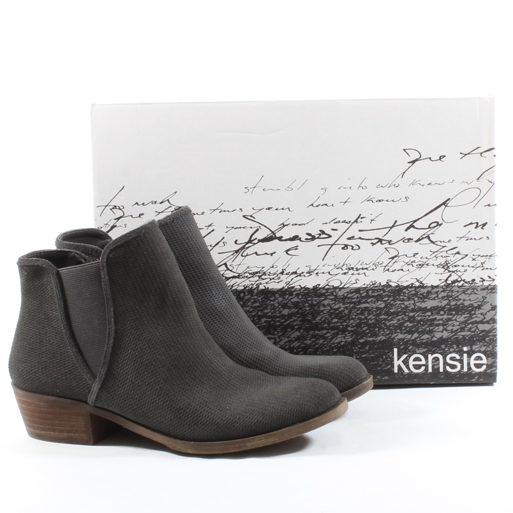 Kensie Women's Gerona Suede Ankle Bootie Boots NEW - Picture 4 of 8